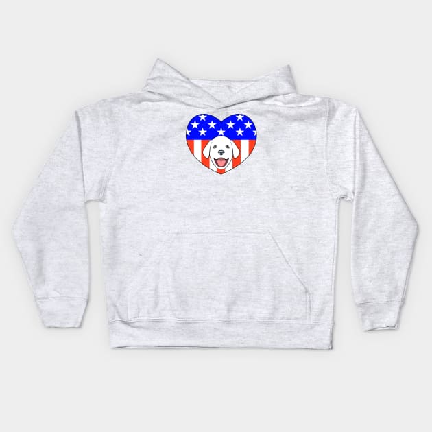 ALL AMERICAN DOG LOVER Kids Hoodie by Cat In Orbit ®